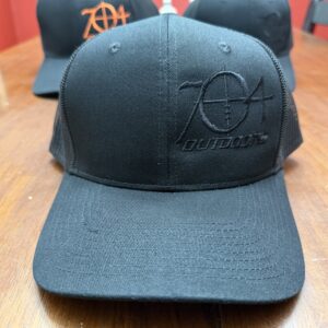 704 Outdoors Black Hat with Black Logo Embroidery