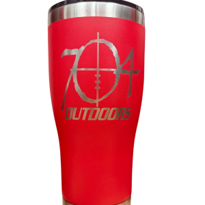 704 Outdoors Red 30oz Stainless Steel Tumbler